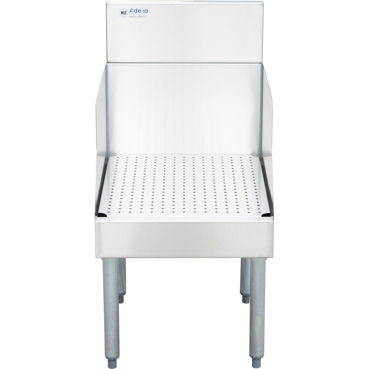 Commercial Recessed Bar Drainboard With Backsplash Stainless Steel 460x640x760mm | Rpbdu2518