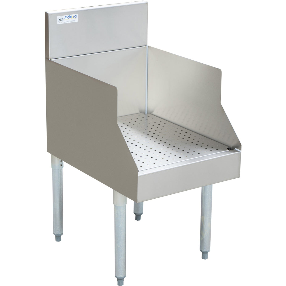 Commercial Recessed Bar Drainboard With Backsplash Stainless Steel 760x640x760mm | Rpbdu2530