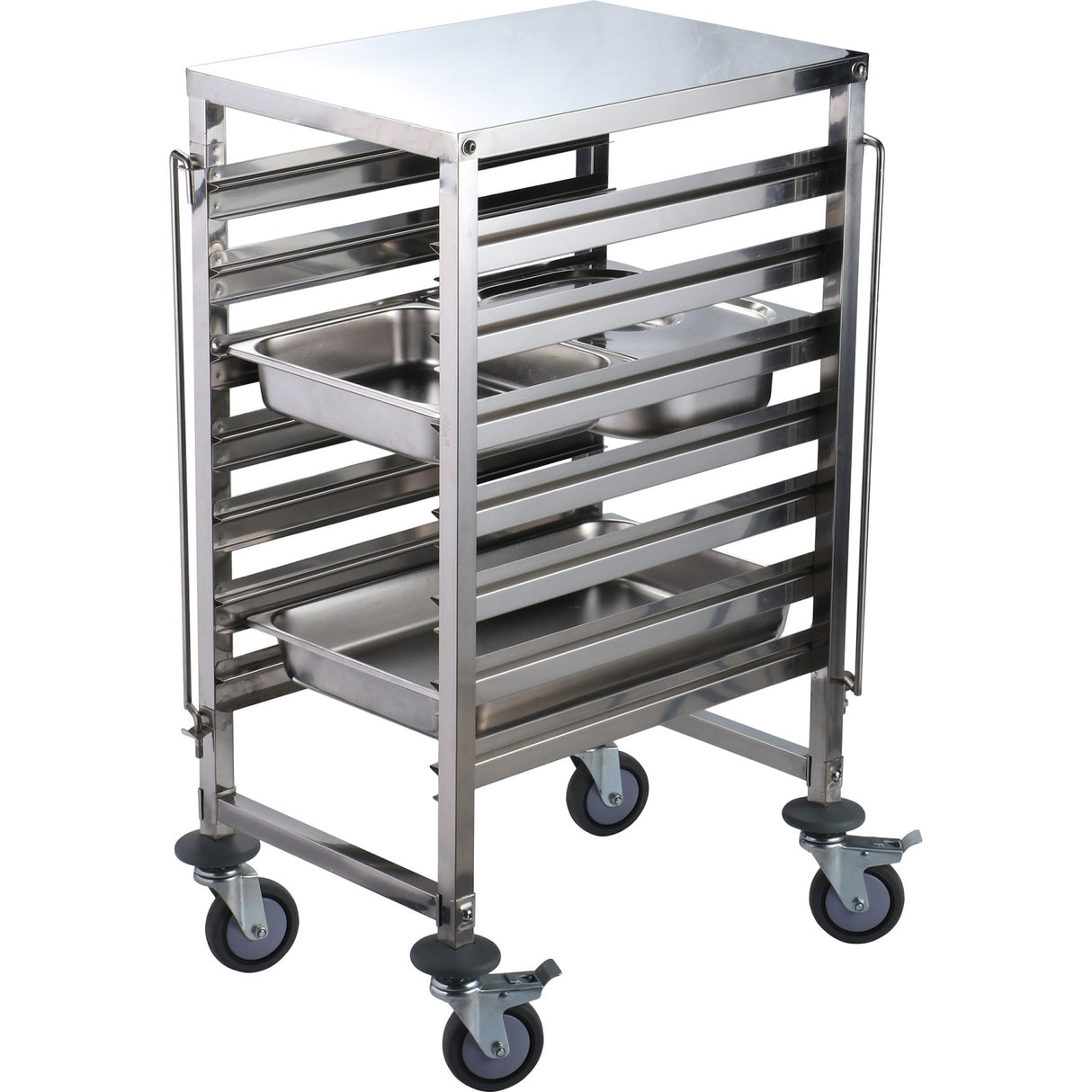 Rack/Tray/Pan Trolley Stainless Steel Gastronorm Gn1/1 6 Tier With Top Shelf | Rt1106 T