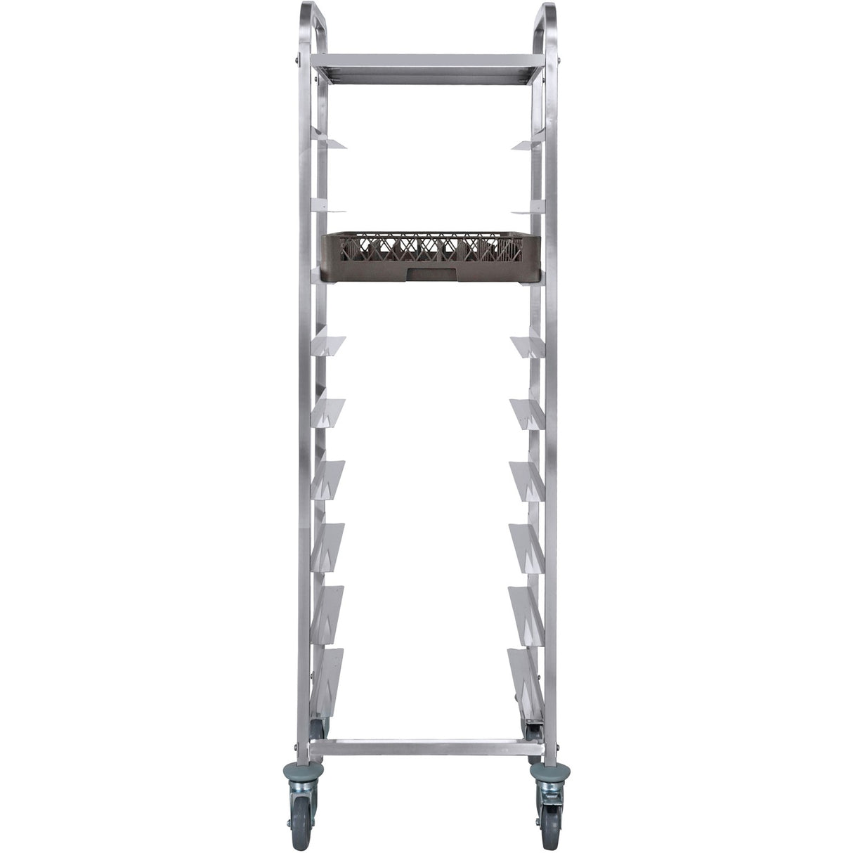 Commercial Dishwasher Basket Trolley With Top Shelf Stainless Steel 9 Levels 550x510x1700mm | Rt5509 T