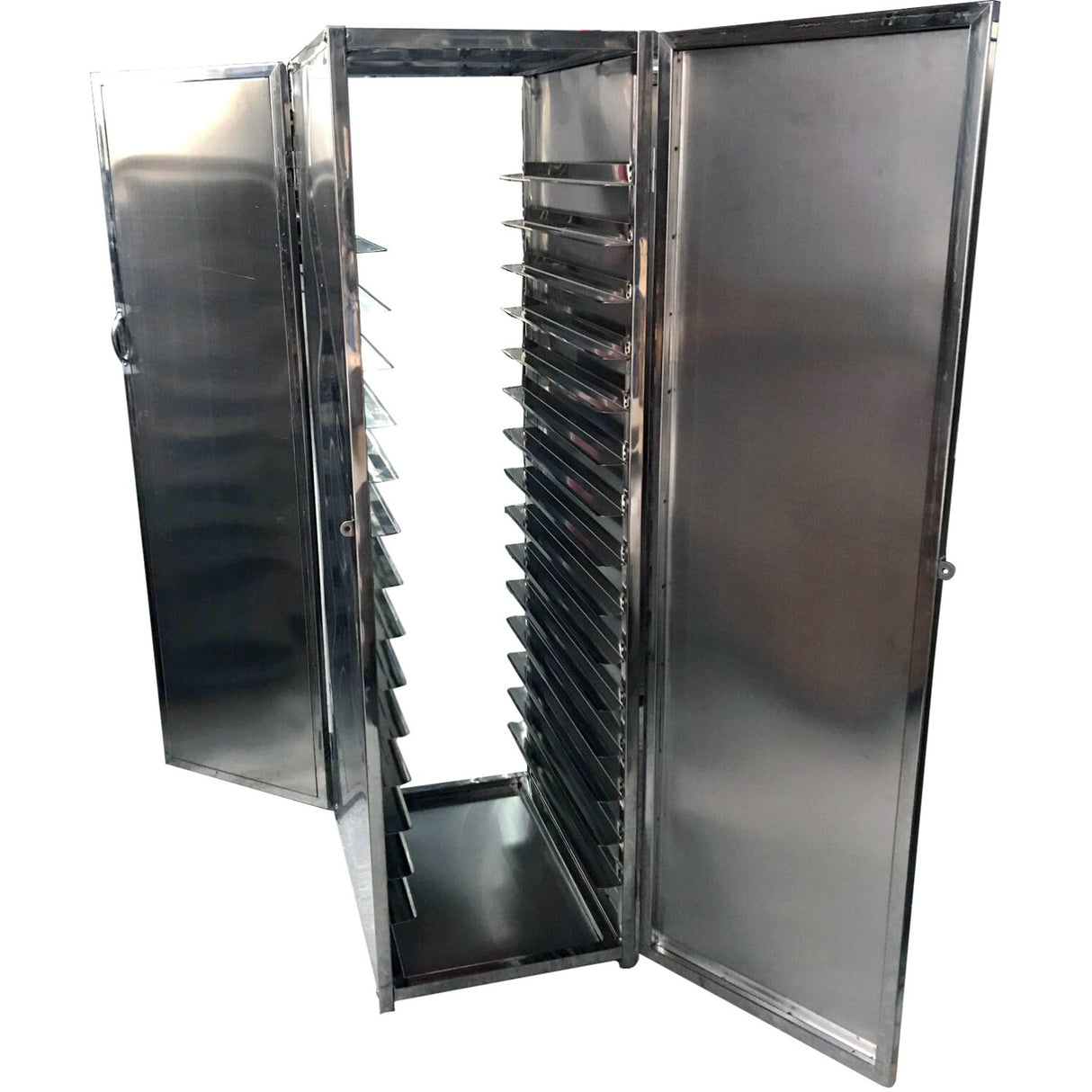 Professional Front And Rear Door Mobile Bakery Trolley With Cabinet 15 Tier Stainless Steel | Rtc201