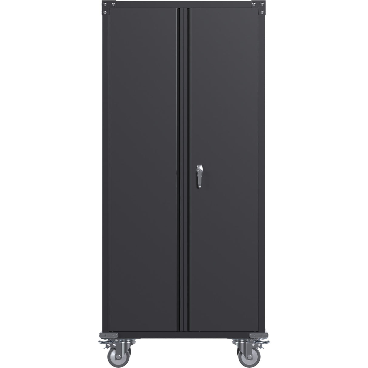 Commercial Mobile Black Steel Cabinet 2 Doors 800x410x1800mm | Sart204