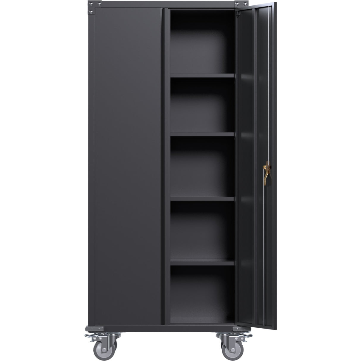 Commercial Mobile Black Steel Cabinet 2 Doors 800x410x1800mm | Sart204