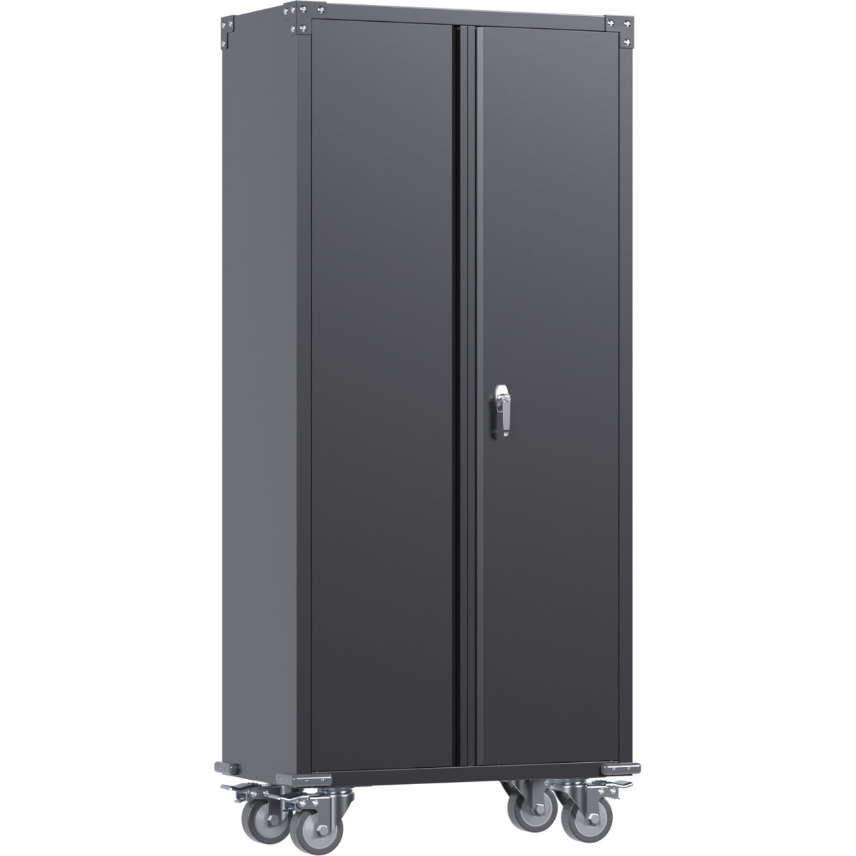 Commercial Mobile Black Steel Cabinet 2 Doors 800x410x1800mm | Sart204
