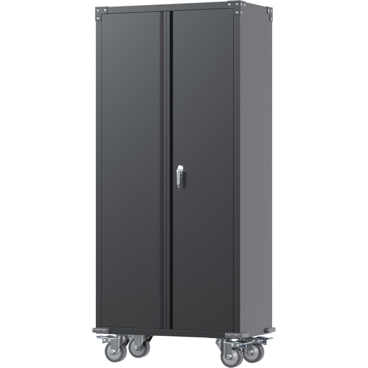 Commercial Mobile Black Steel Cabinet 2 Doors 800x410x1800mm | Sart204