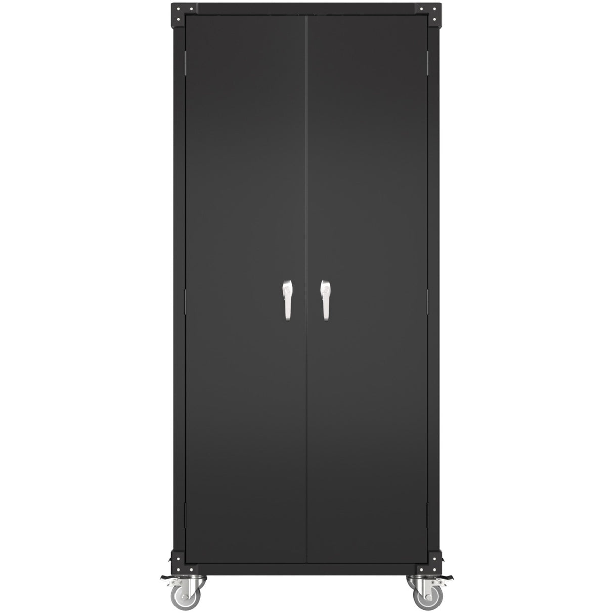 Professional Black 2 Door Lockable Steel Tool Cabinet With 4 Adjustable Shelves 800x420x1830mm | Sart214