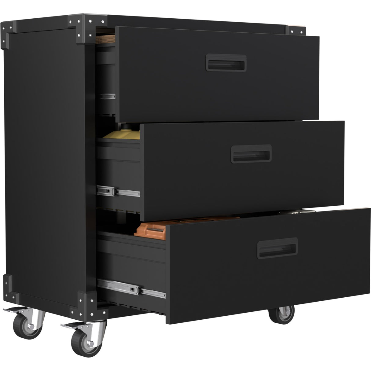 Professional Black 3 Drawer Steel Tool Cabinet 800x420x900mm | Sart218