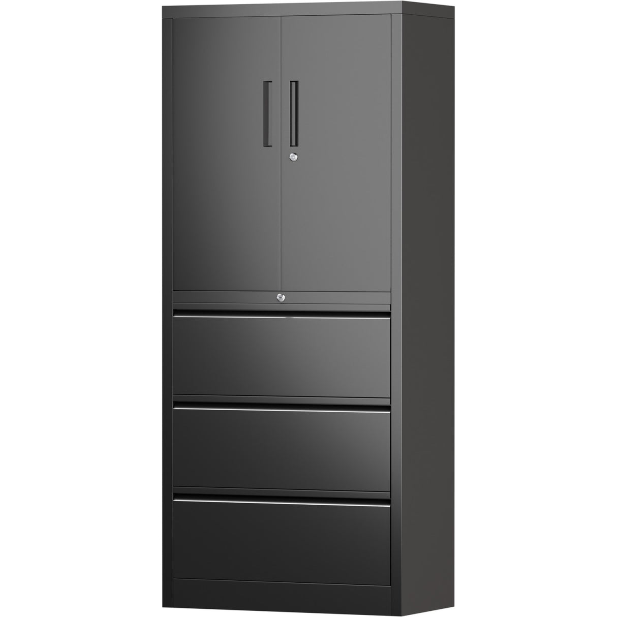 Professional Black Steel Cabinet 2 Doors 3 Drawers 760x380x1780mm | Sart234