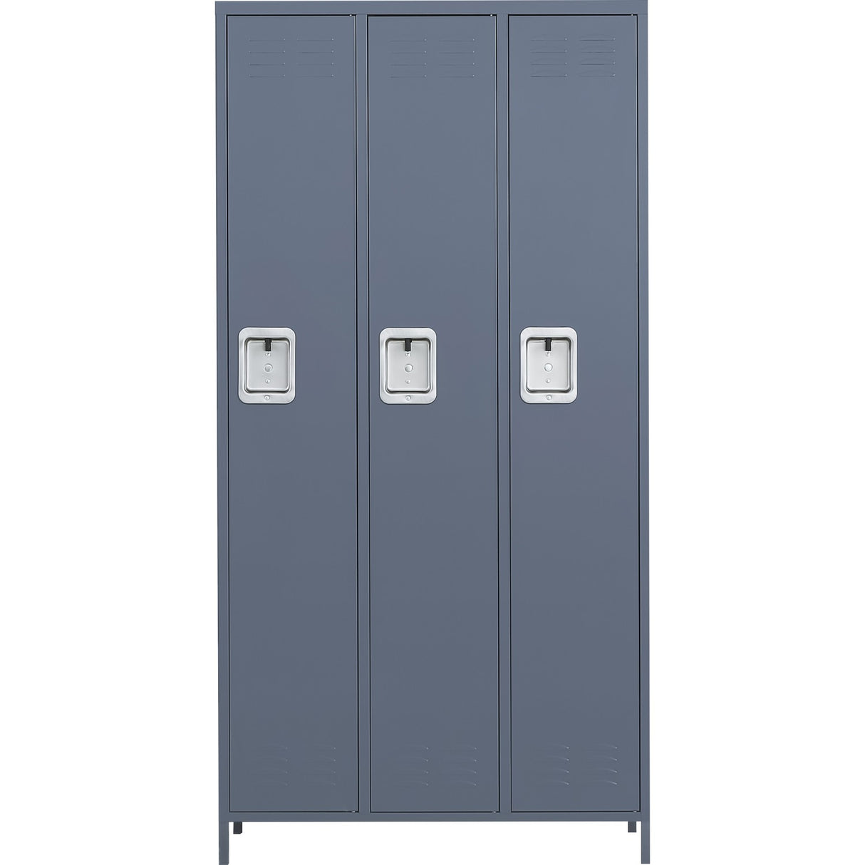 Commercial Grey 3 Door Locker With 2 Shelves 900x400x1830mm | Sart236