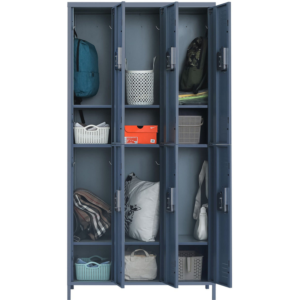 Commercial Grey 6 Door Locker With 1 Shelf 900x400x1830mm | Sart238