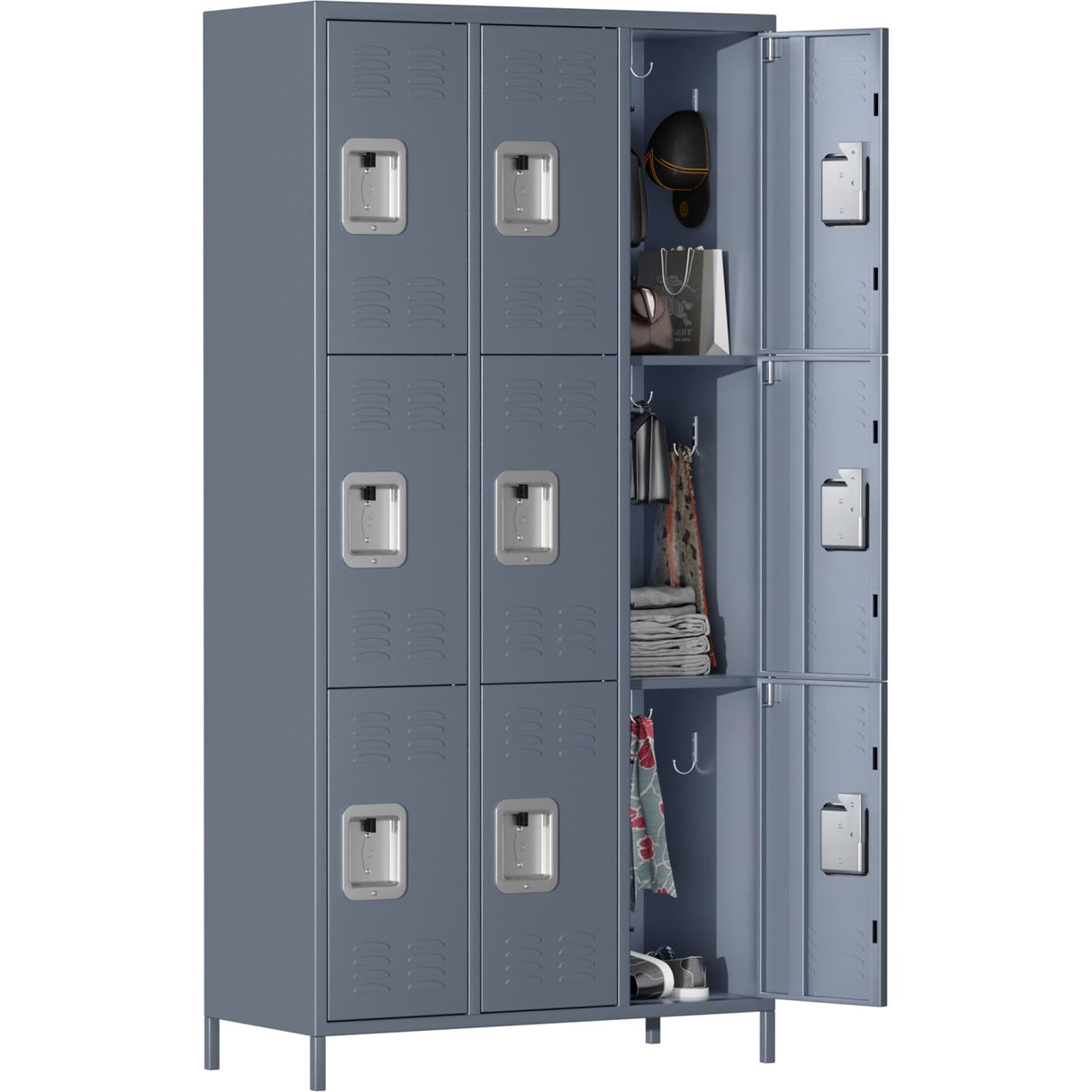 Commercial Grey 9 Door Locker 900x400x1830mm | Sart240