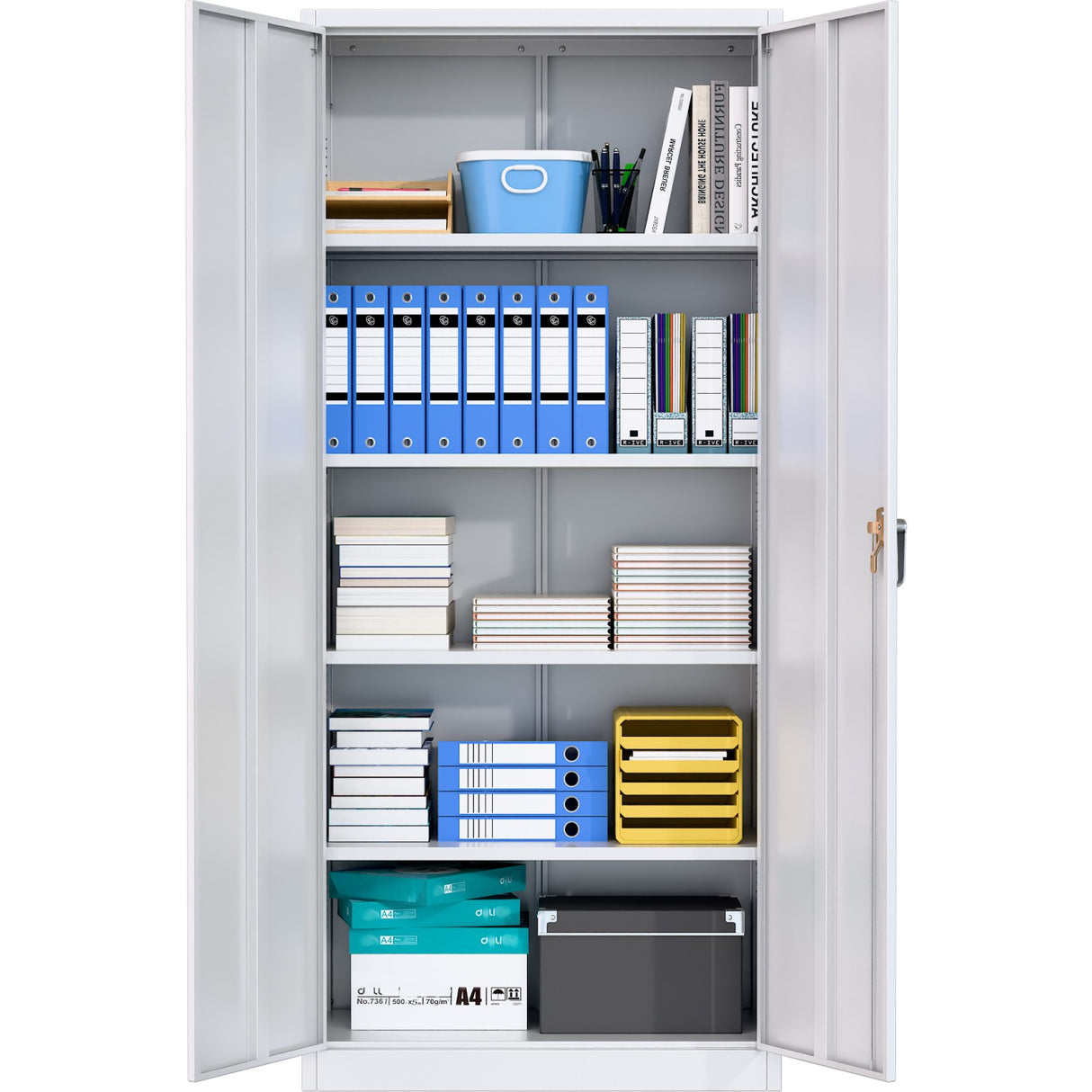 Commercial Stainless Steel Storage Cabinet 4 Shelves 900x400x1850mm | W18