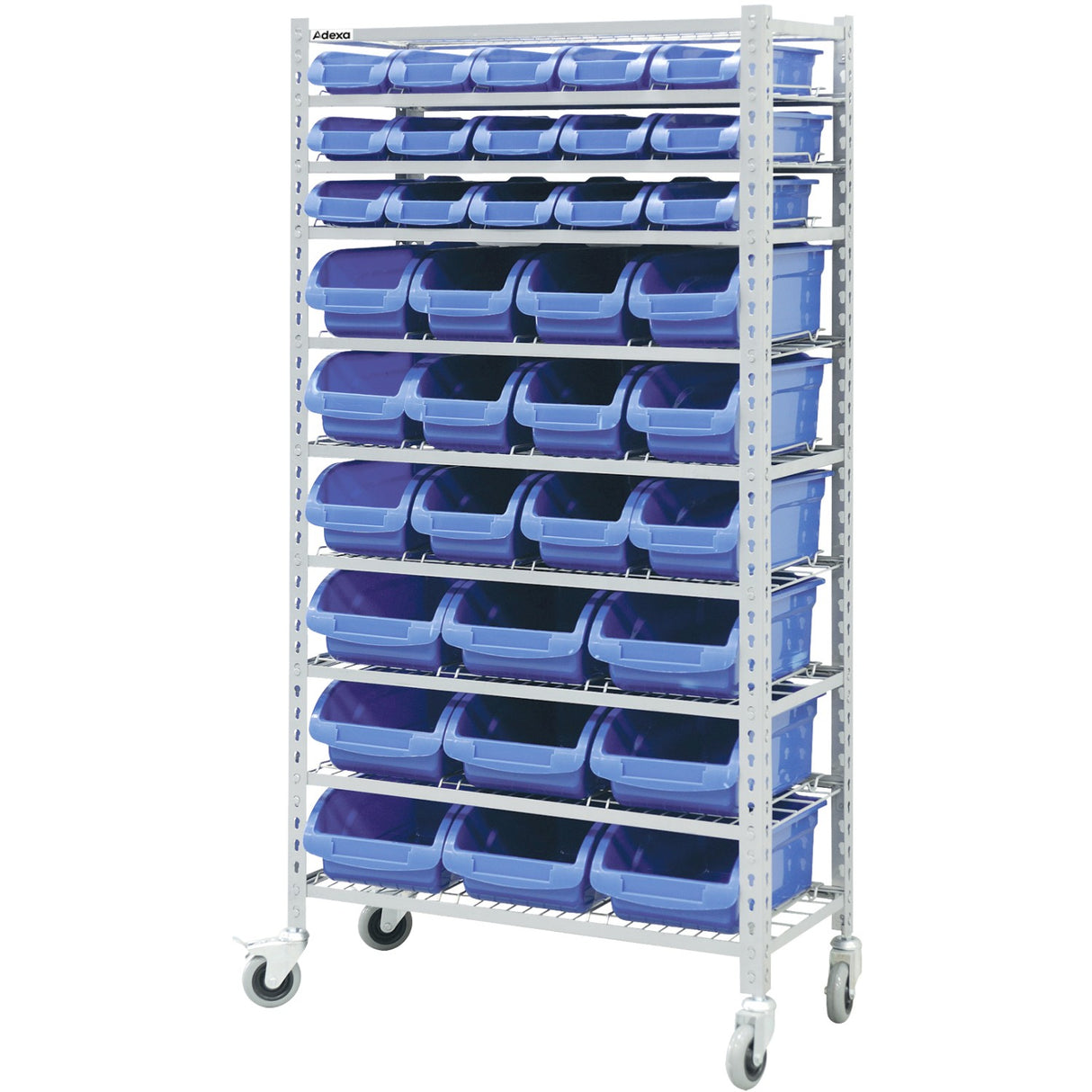 Commercial Heavy Duty Mobile Shelving Unit 9 Tier 36 Bins 860x410x1780mm | Sbrhd3691