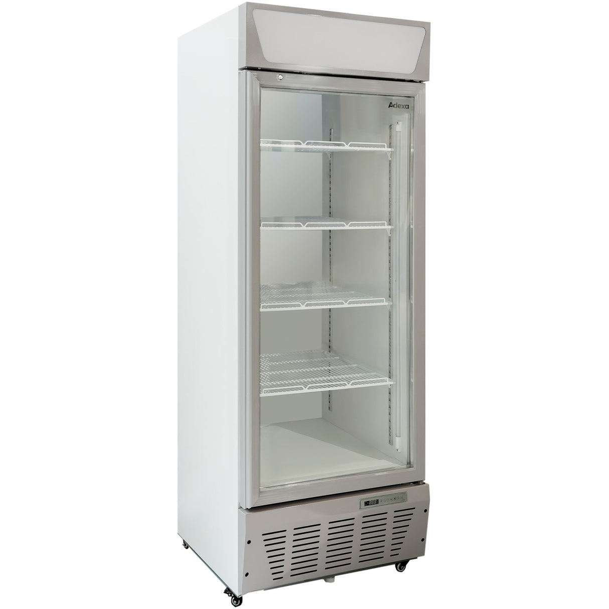 Commercial Display Refrigerator Upright 500 Litres Hinged Glass Door Led Canopy Grey | Scc517