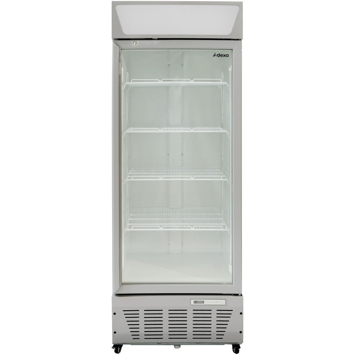 Commercial Display Refrigerator Upright 500 Litres Hinged Glass Door Led Canopy Grey | Scc517