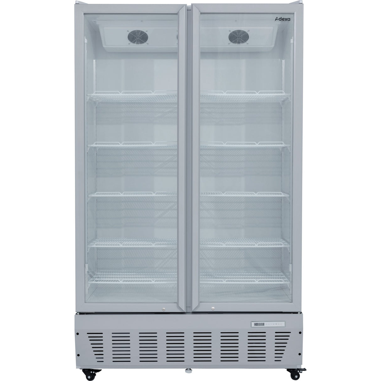 Commercial Refrigerator Upright 1020 Litres Double Hinged Glass Doors Grey | Scf1127