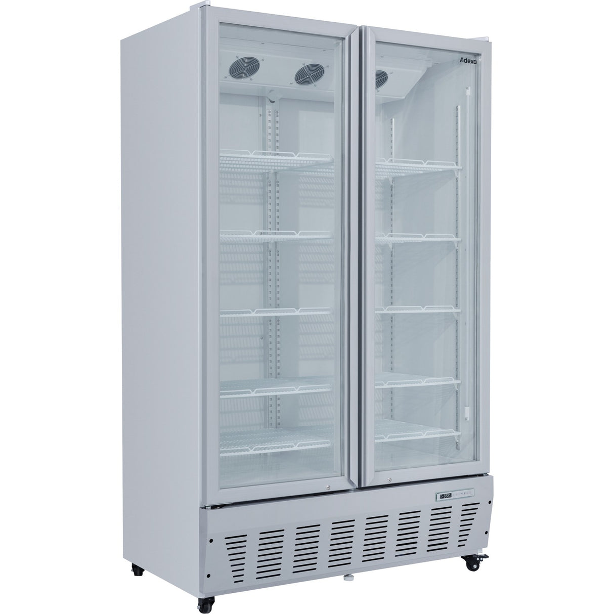 Commercial Refrigerator Upright 1020 Litres Double Hinged Glass Doors Grey | Scf1127