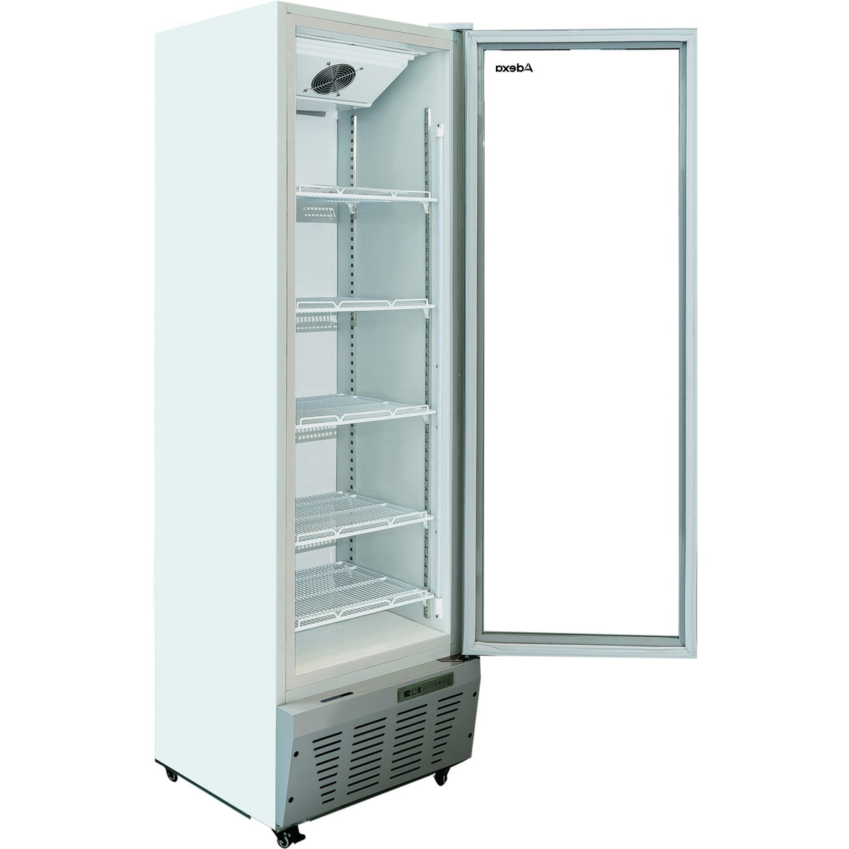 Commercial Refrigerator Upright 320 Litres Hinged Glass Door Grey | Scf327