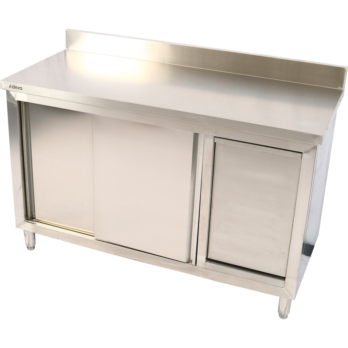 Commercial Stainless Steel Cupboard With Right Side Rubbish Bin &Amp; Sliding Door 1800x700x1000mm | Scp70180 Brbr