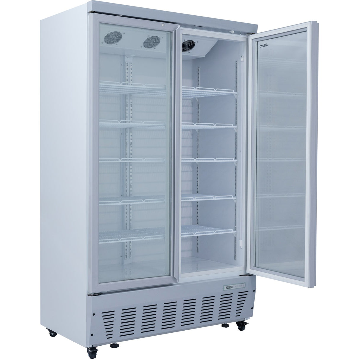 Commercial Display Refrigerator 1023 Litres Upright 2 Glass Doors Ventilated Cooling 1215x730x2020mm | Sct1127