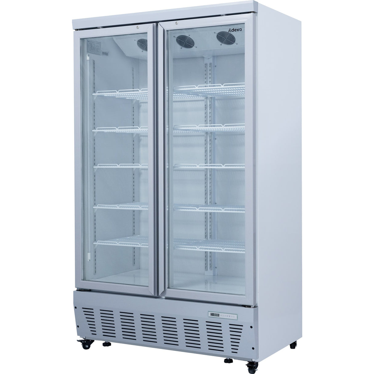 Commercial Display Refrigerator 1023 Litres Upright 2 Glass Doors Ventilated Cooling 1215x730x2020mm | Sct1127