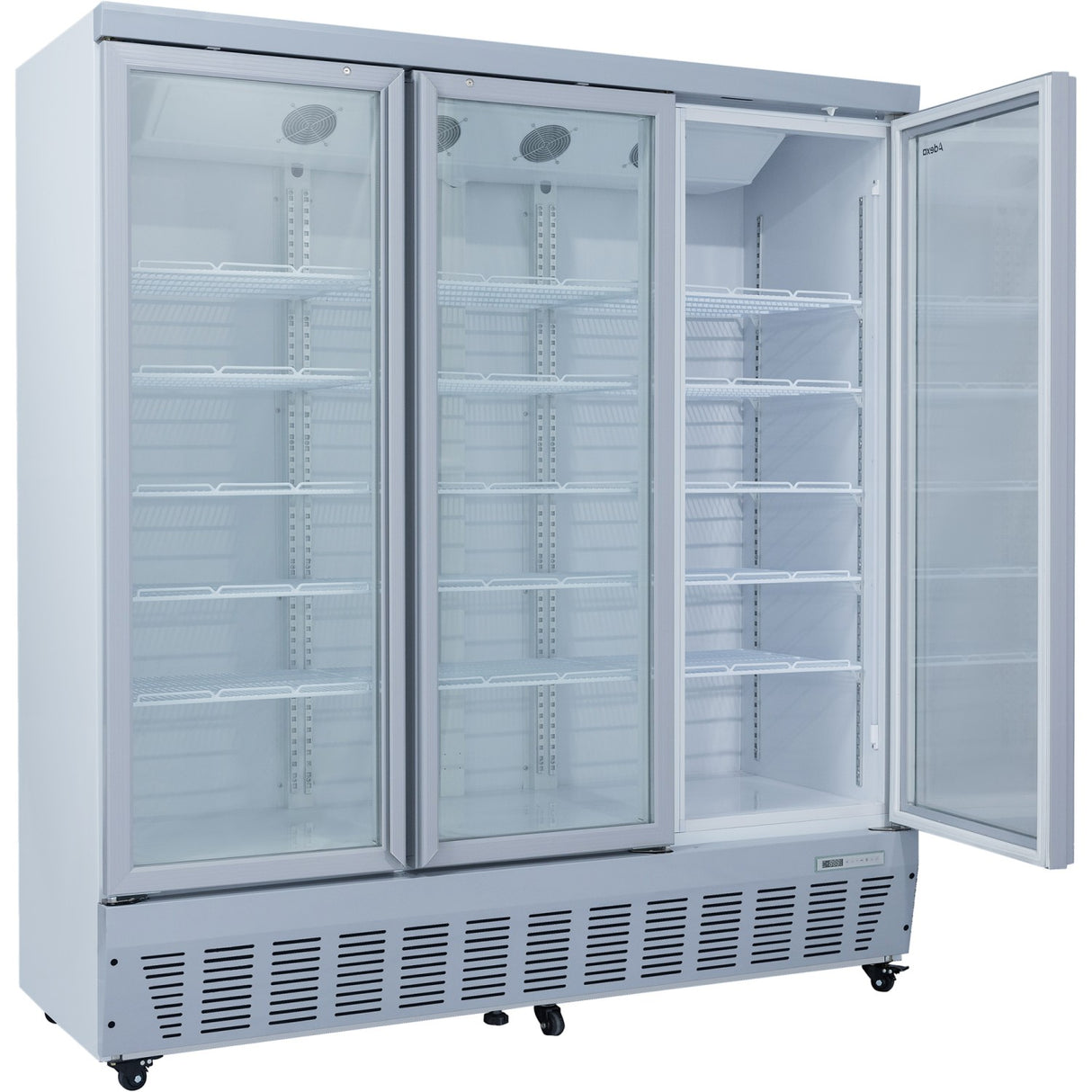 Commercial Display Refrigerator 1587 Litres Upright 3 Glass Doors Ventilated Cooling 1830x730x2020mm | Sct1727