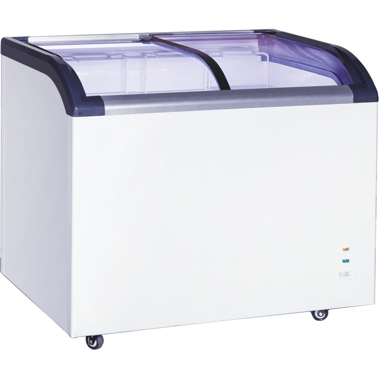 Commercial Display Chest Freezer Curved Sliding Glass Lid 263 Litres |  Lvnt366