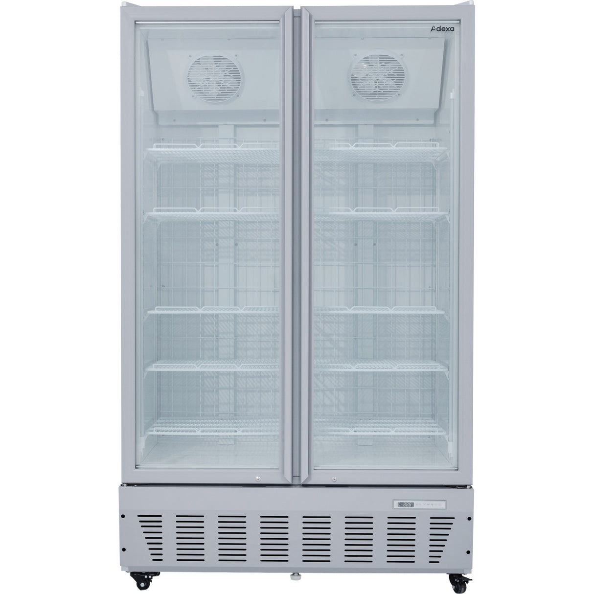 Commercial Freezer Upright 950 Litres Double Hinged Glass Door Grey | Sdf1000