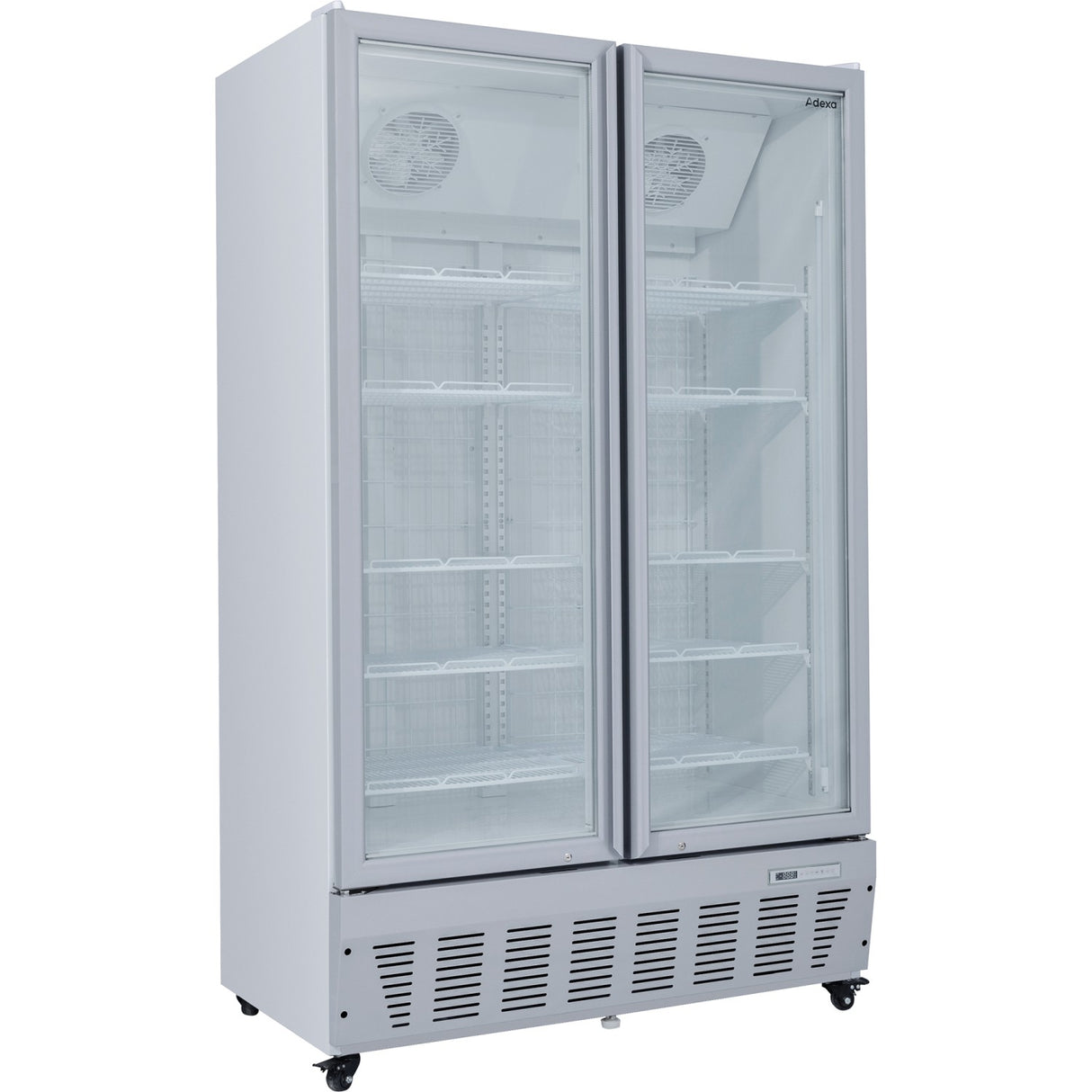 Commercial Freezer Upright 950 Litres Double Hinged Glass Door Grey | Sdf1000