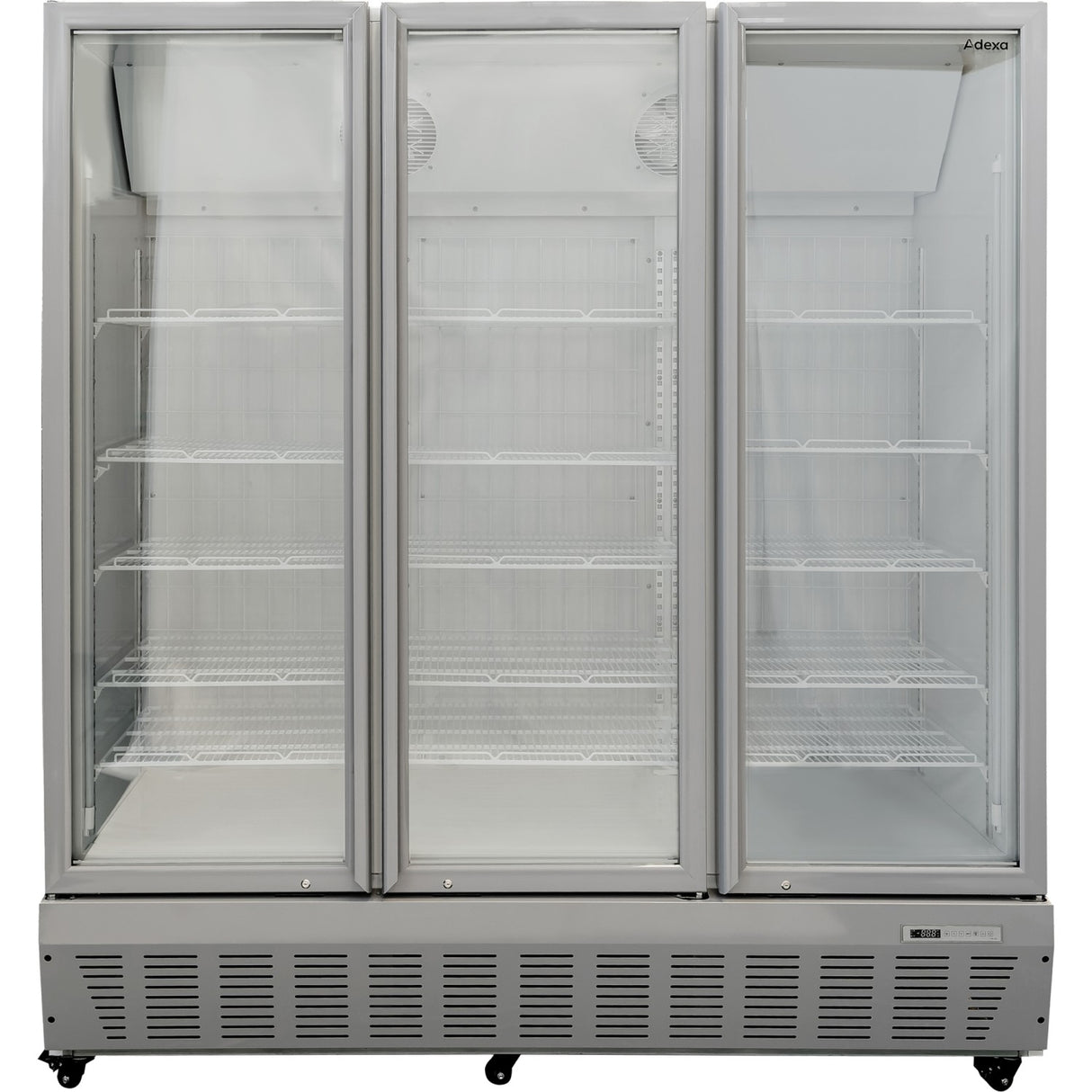 Commercial Freezer Upright 1500 Litres Triple Hinged Glass Door Grey | Sdf1500