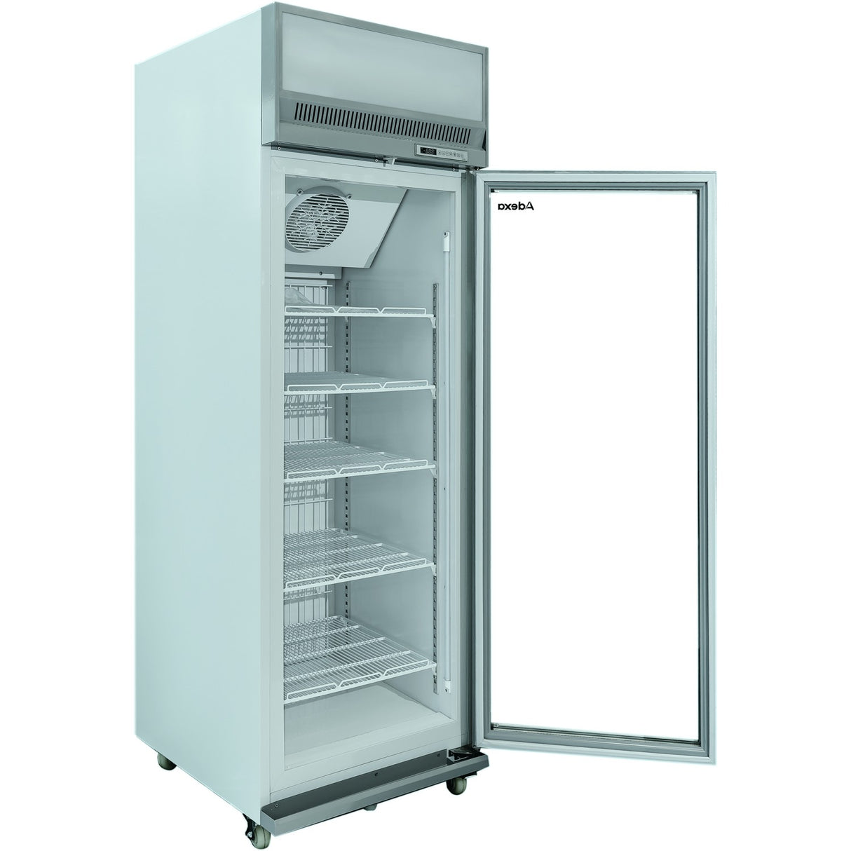 Commercial Display Freezer Upright 500 Litres Hinged Glass Door Led Canopy Grey | Sdm500