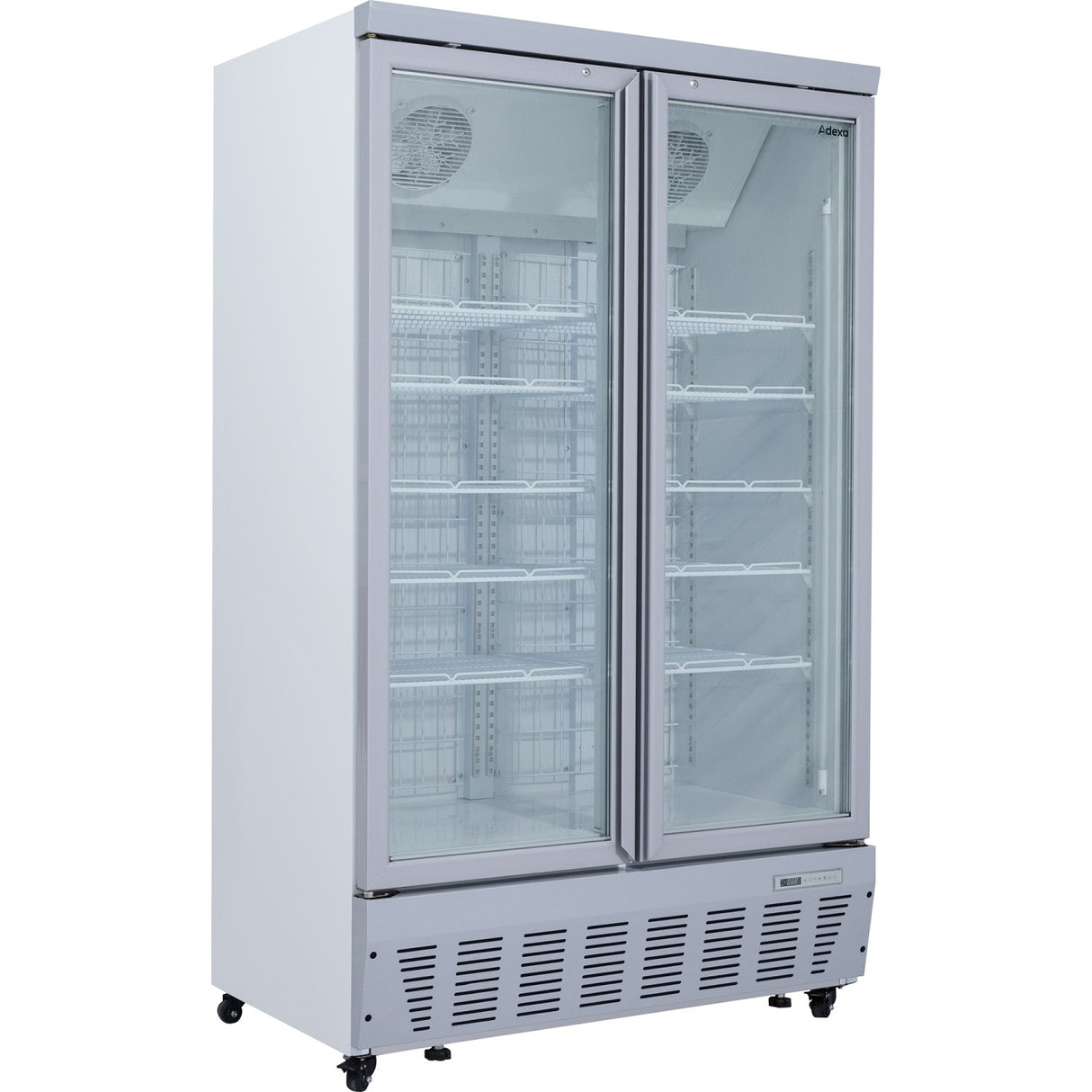 Commercial Display Freezer 955 Litres Upright 2 Glass Doors Ventilated Cooling 1215x730x2020mm | Sdt1000