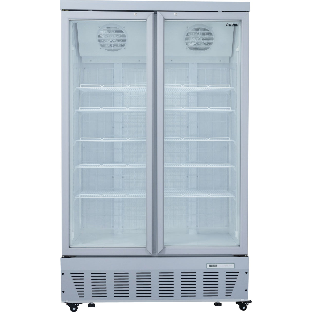 Commercial Display Freezer 955 Litres Upright 2 Glass Doors Ventilated Cooling 1215x730x2020mm | Sdt1000