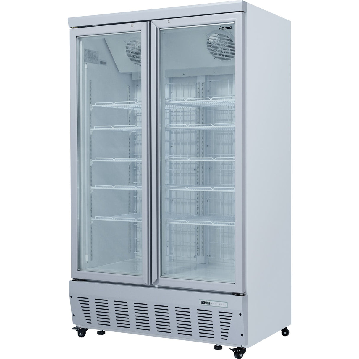 Commercial Display Freezer 955 Litres Upright 2 Glass Doors Ventilated Cooling 1215x730x2020mm | Sdt1000