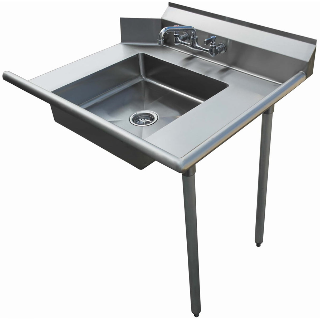 Commercial Stainless Steel Pass Through Dishwasher Table With Sink Right 914mm Width | Sdt36 R