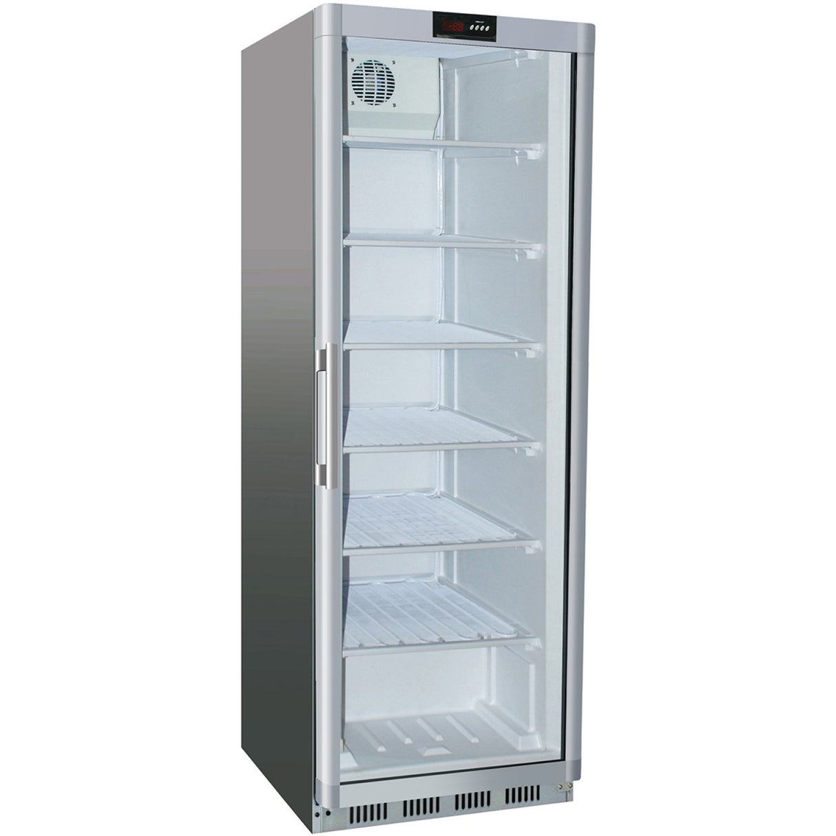 Commercial Freezer Upright Cabinet Stainless Steel 361 Litres Single Glass Door | Sf400 G