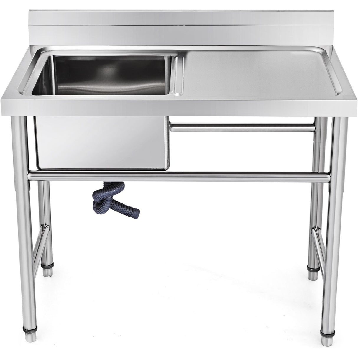 Commercial Sink Stainless Steel 1000x600x900mm 1 Bowl Left Splashback | Sink8060 Left