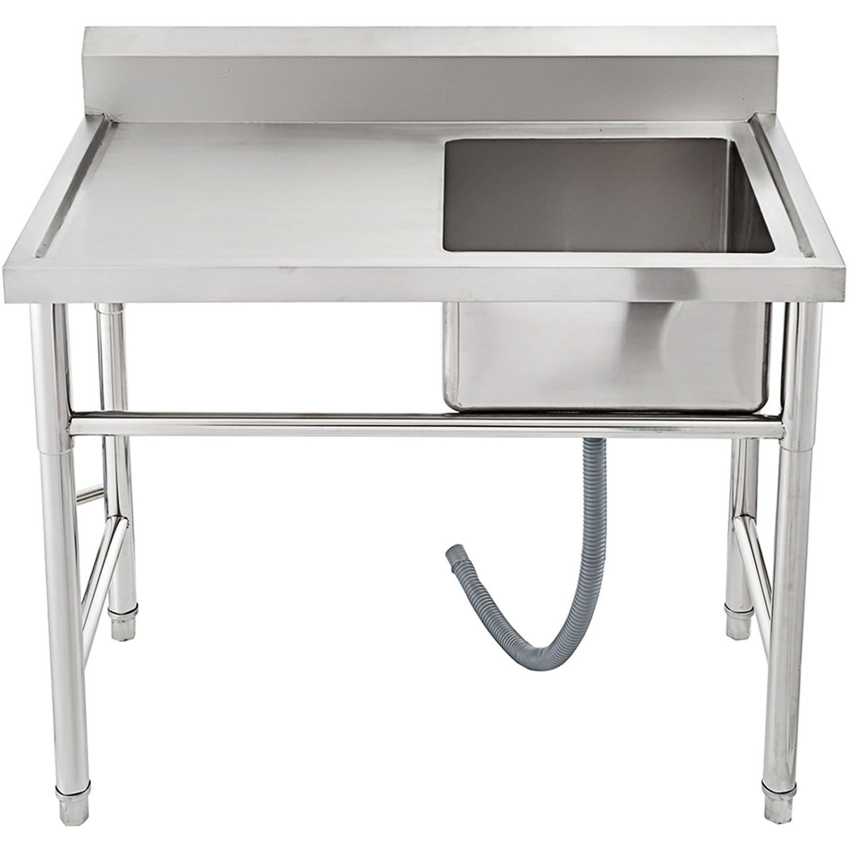 Commercial Sink Stainless Steel 1200x600x900mm 1 Bowl Right Splashback | Sink12060 Right