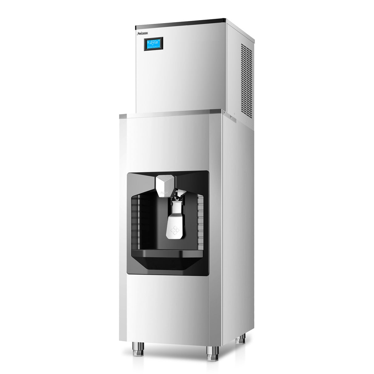 Commercial Freestanding Ice Cube Maker 200kg/24h With 60kg Powered Storage Bin 585x680x1560mm | Skfad440