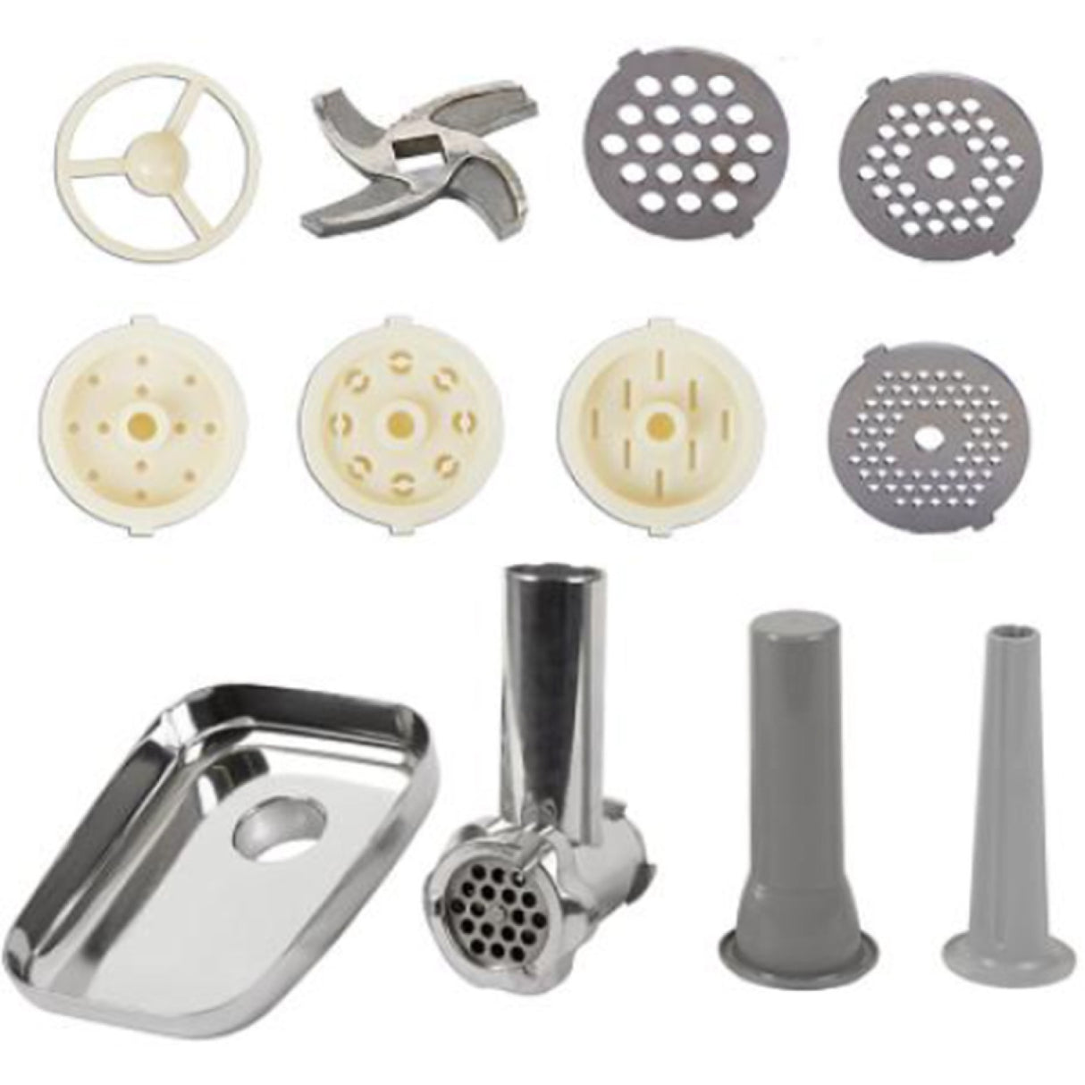 Professional Countertop Planetary Mixer 10 Litres With Meat Grinder &Amp; Sausage &Amp; Pasta Maker 1.5k W Stainless Steel | Sm2088 G