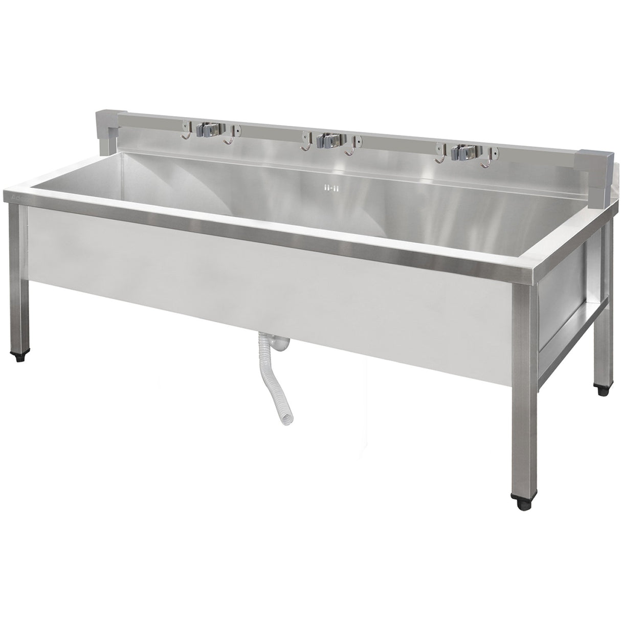 Commercial Stainless Steel Mop Sink With Low Rack &Amp; 2 In 1 Mop Holder 1500x600x550mm | Smsjylr15060