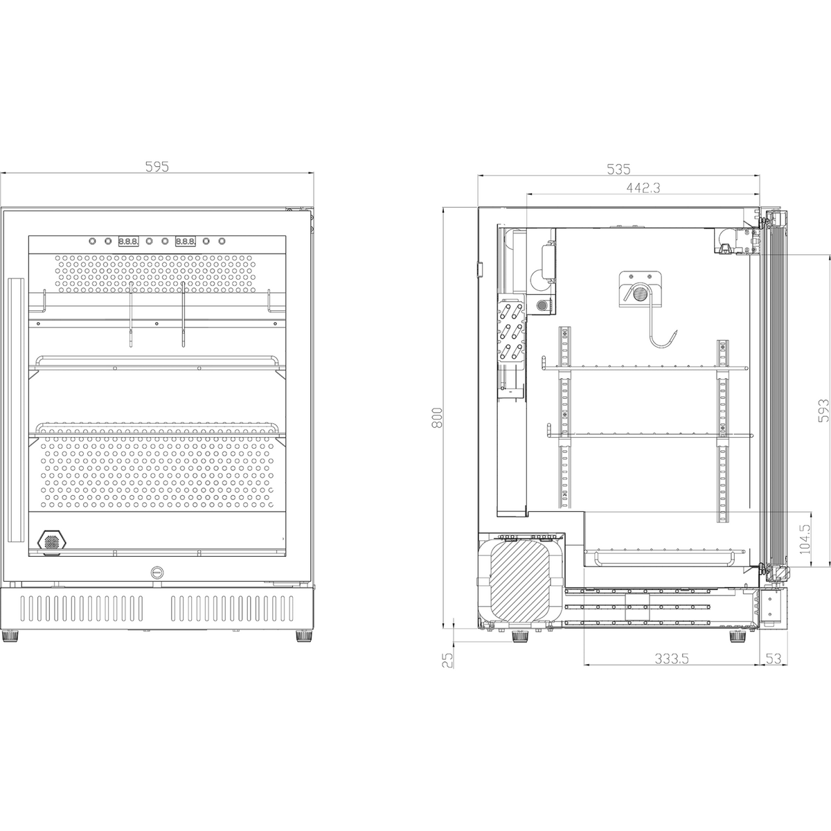 Professional Meat Dry Ageing Maturing Refrigerator 125 Litres | Sn125
