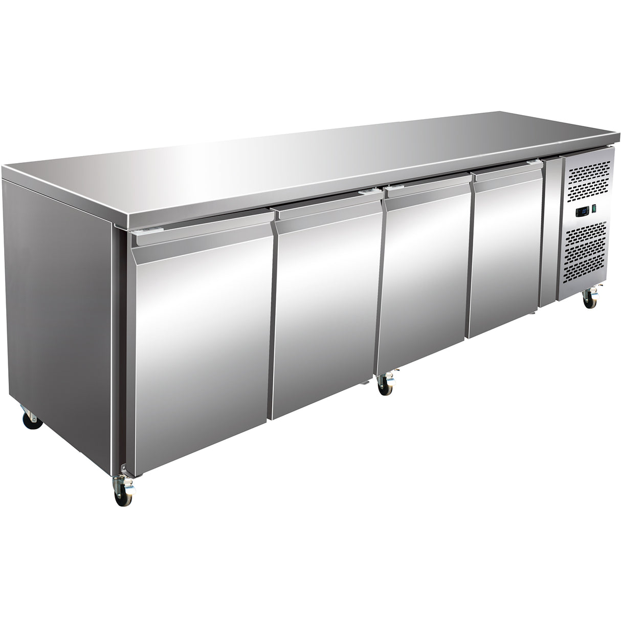Professional Refrigerated Counter 4 Doors Depth 600mm | Thsnack4100 Tn