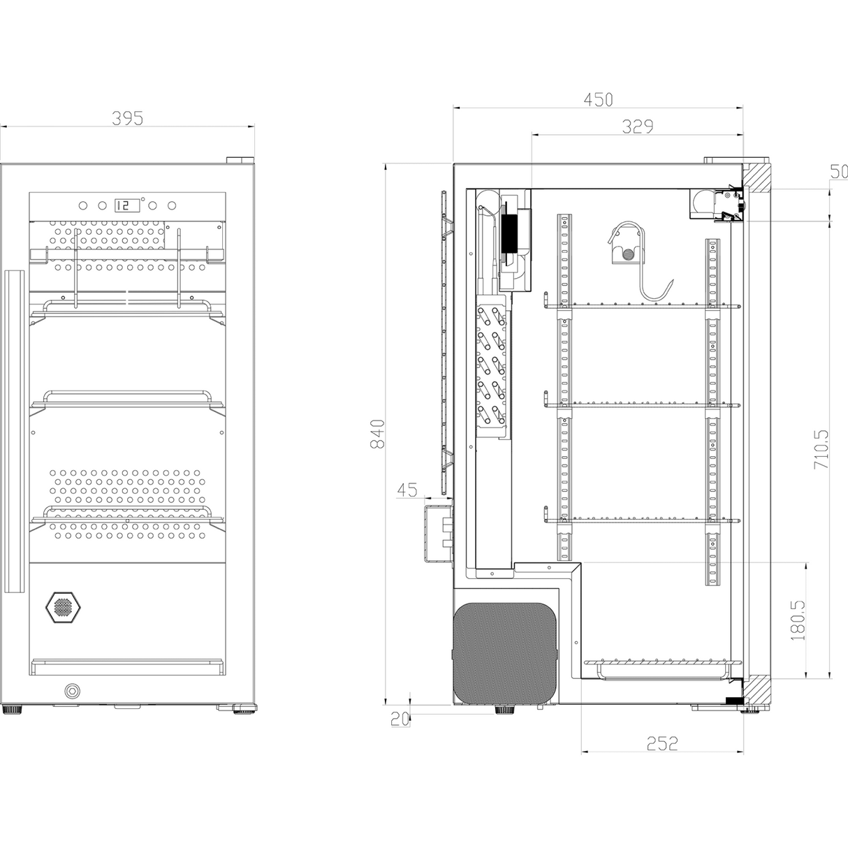 Professional Meat Dry Ageing Maturing Refrigerator 75 Litres | Sn75