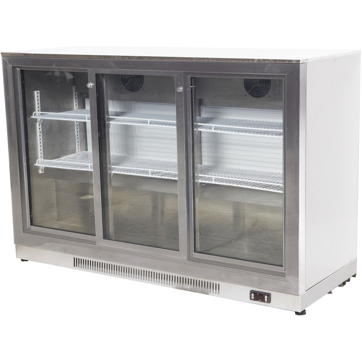 Back Bar Cooler 3 Sliding Doors 312 Litres Stainless Steel | Ssbc03 Ps