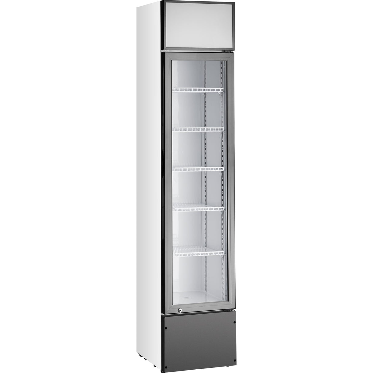 Commercial Bottle Cooler Upright 160 Litres Single Hinged Glass Door Black&Amp;White | Ssp160 Fea