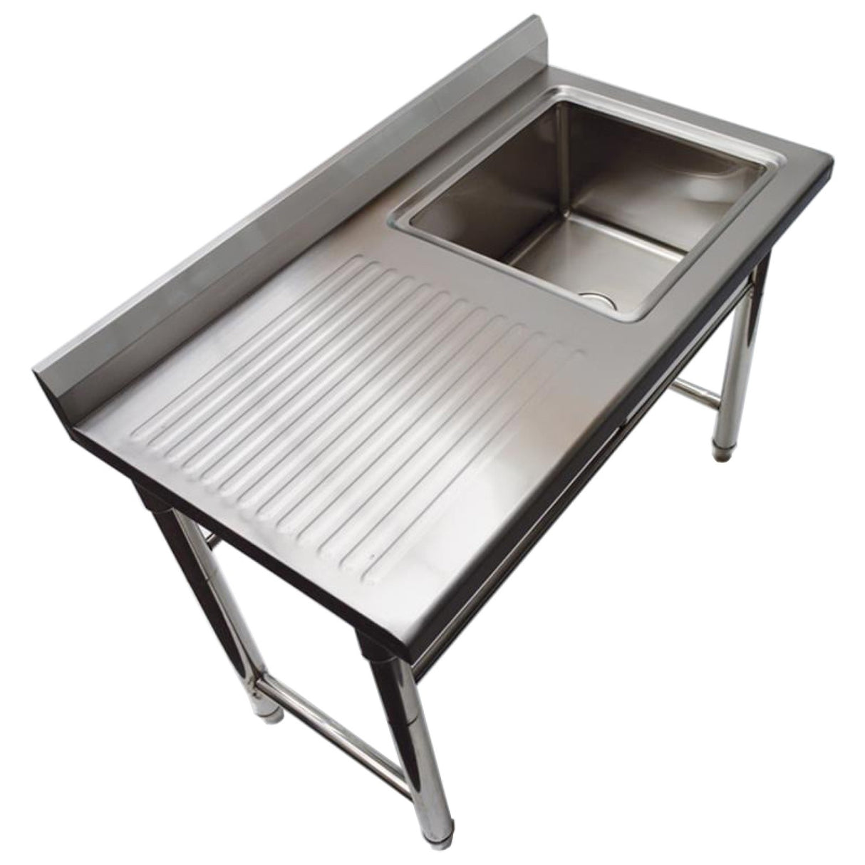 Commercial Sink Stainless Steel 1100x600x900mm 1 Bowl Right Splashback | St145 Br