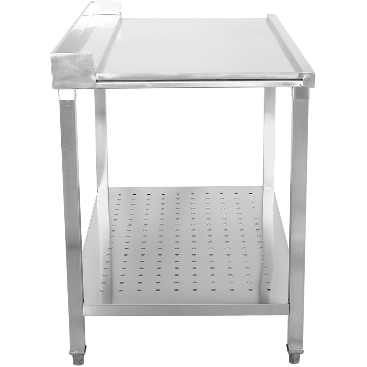 Unloading Table Left Side 1100x650x850mm With Bottom Shelf With Splashback Stainless Steel | Swb11065 L