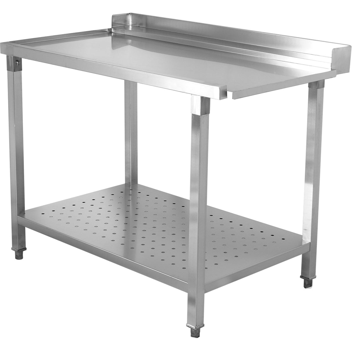 Unloading Table Left Side 1100x650x850mm With Bottom Shelf With Splashback Stainless Steel | Swb11065 R