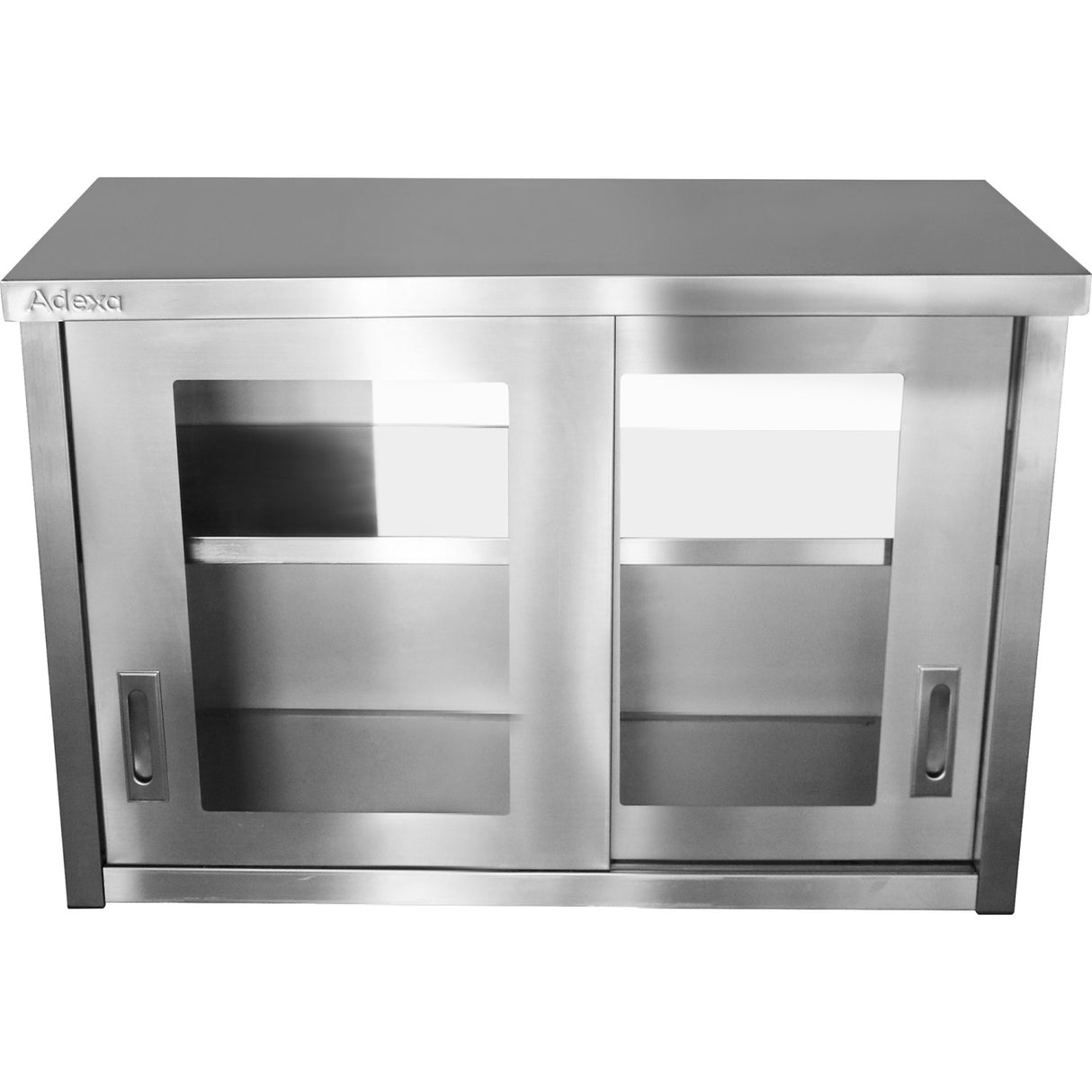 Commercial Wall Cabinet Cupboard Glass Doors Stainless Steel 1000x400x650mm | Swcgd100402